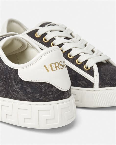 versace men's greca sneakers|versace greca barocco print sneakers.